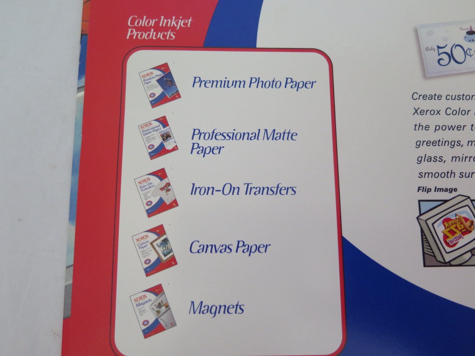 Xerox Color Inkjet 6 Sheet Window Decals – Lot of 4 – 8-1/2 x 11 -New in Package