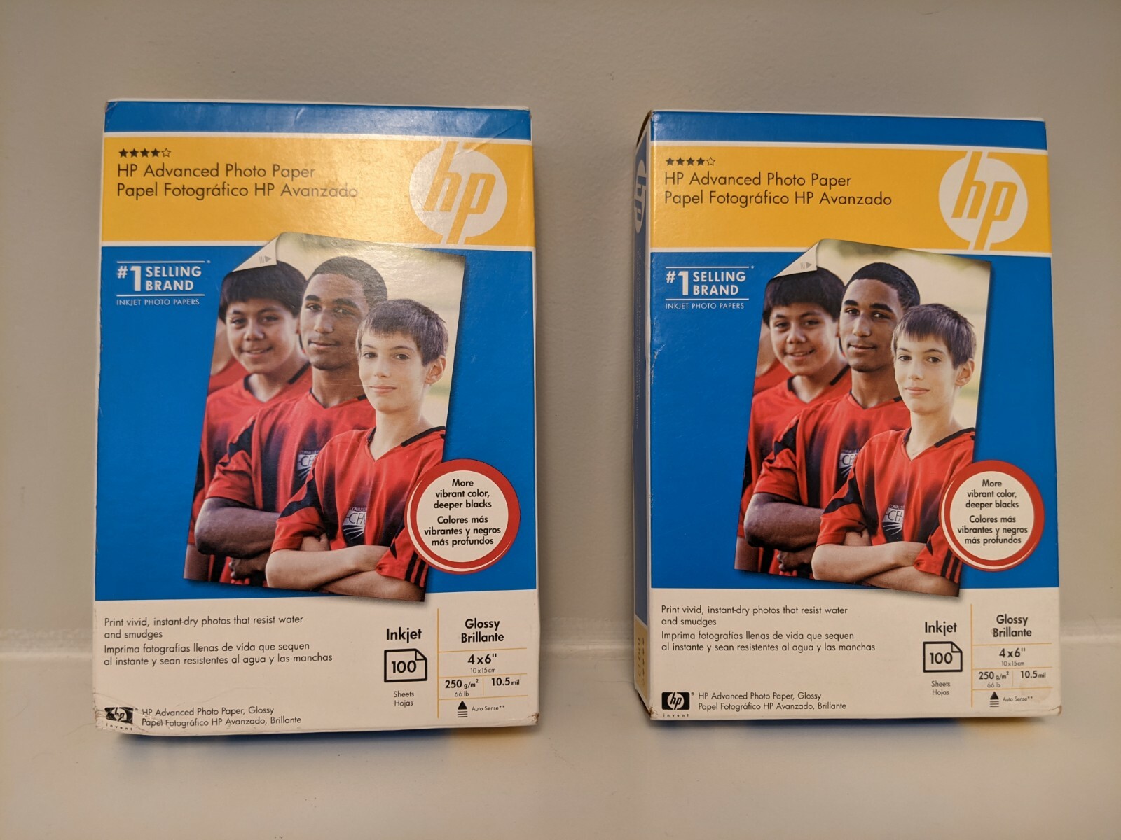 2X HP Advanced Glossy Photo Paper 100 Sheets 4X6 Q6638A New Old Stock Sealed