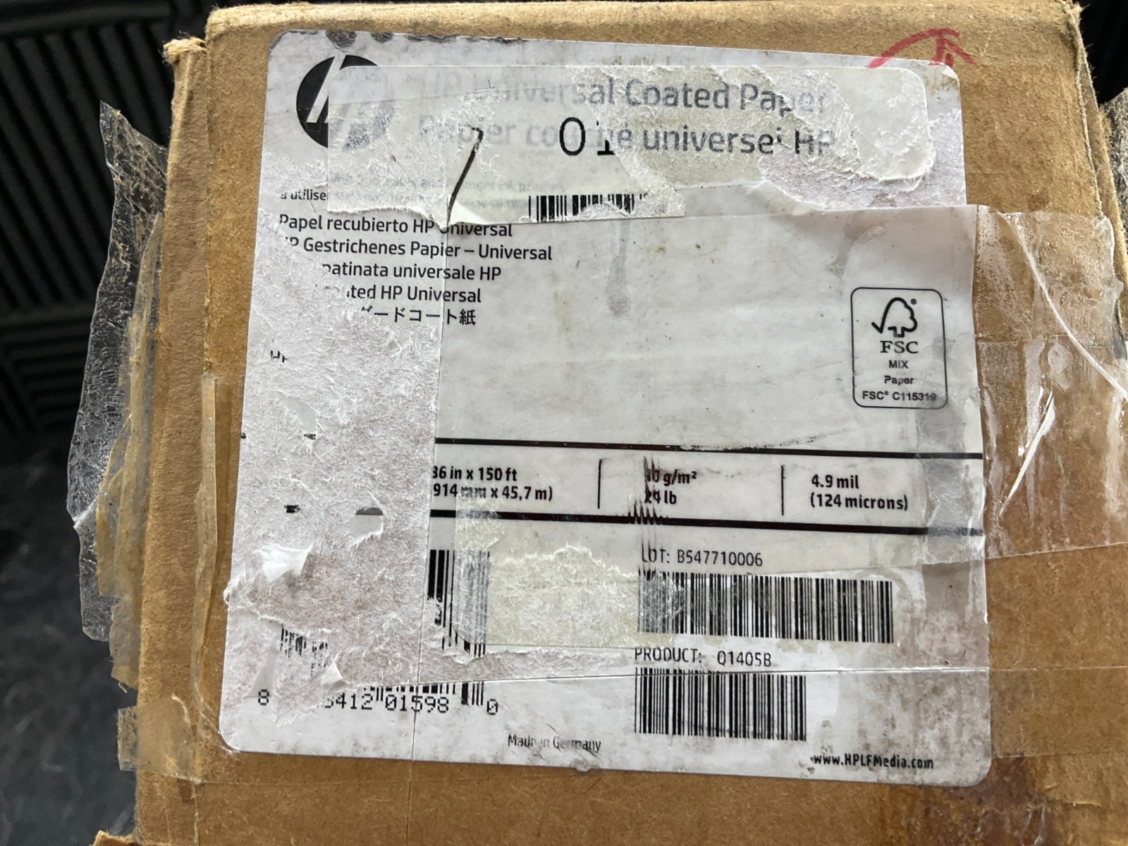 HP Universal Coated Paper 36″ x 150 FT Q1405B ✨❤️✨👀 NEW – SEALED INSIDE!