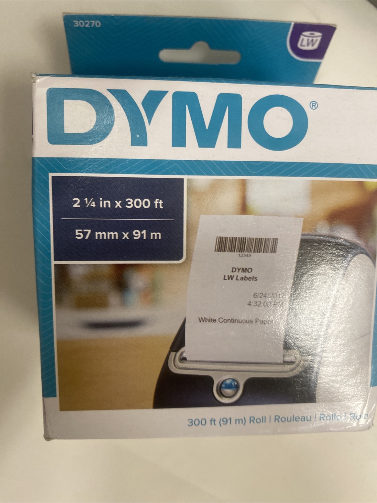 DYMO LW Continuous Labels for LabelWriter Label Printers, White,”2-1/4″ x…