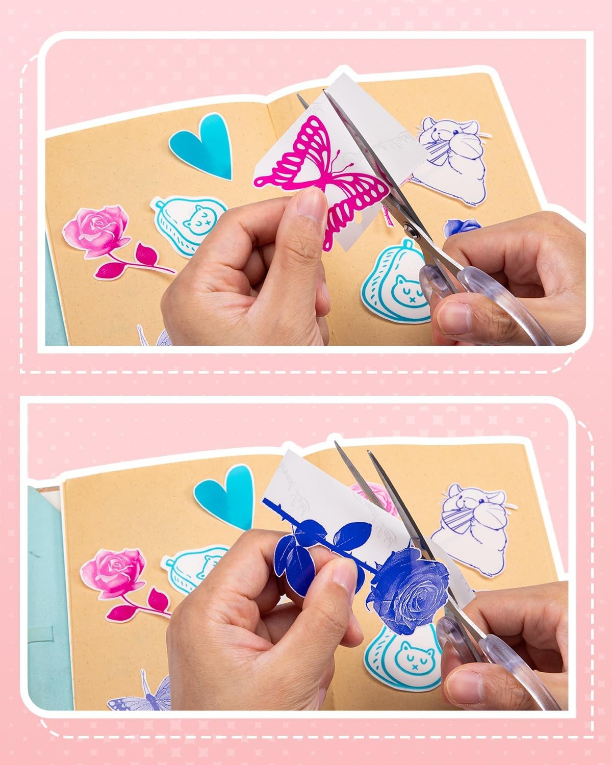 Memoking T02 Color Sticker Paper Colorful Transparent Sticky Paper Refill Co…