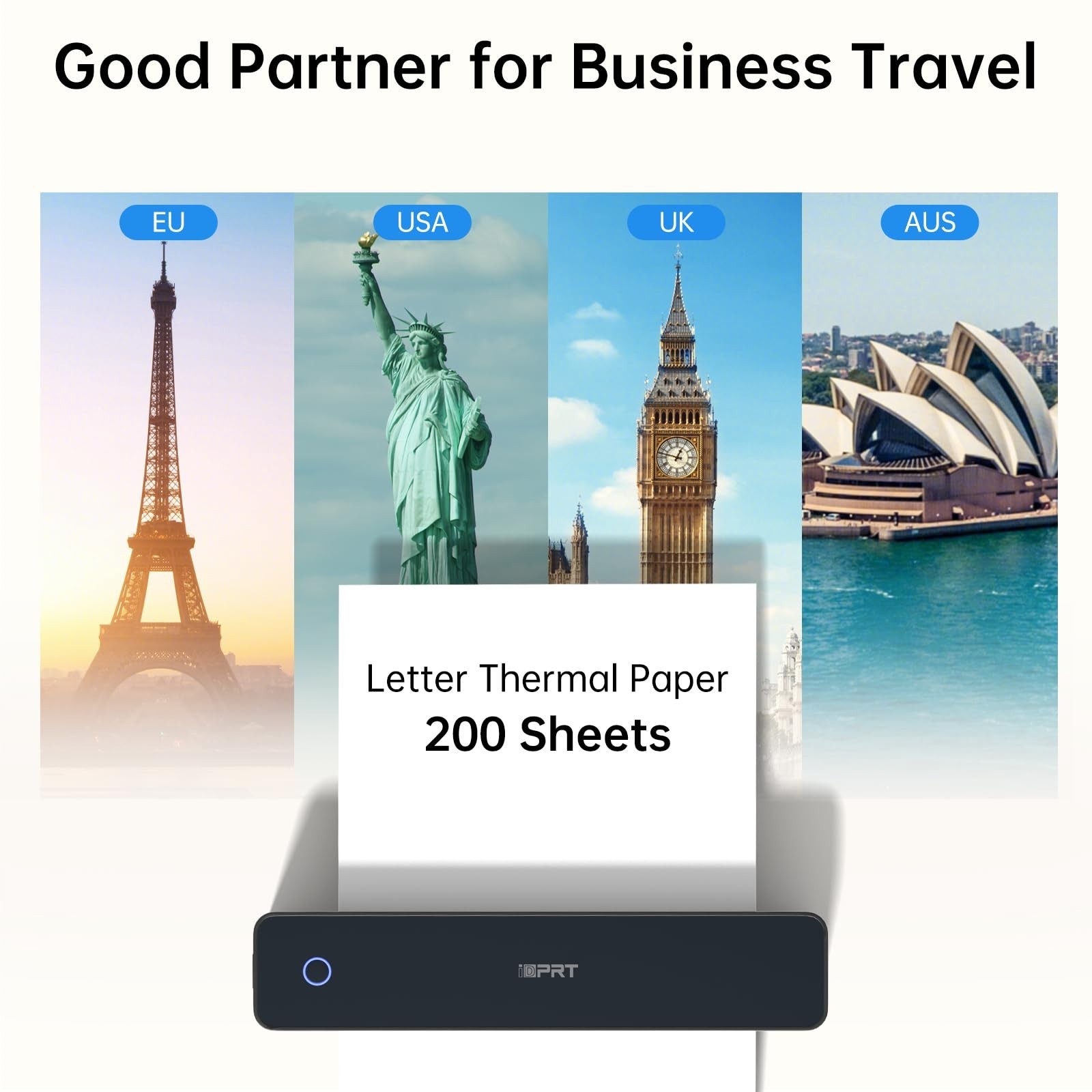Thermal Paper 8.5×11″ 200 Sheets for Portable Printers – Continuous File Printin
