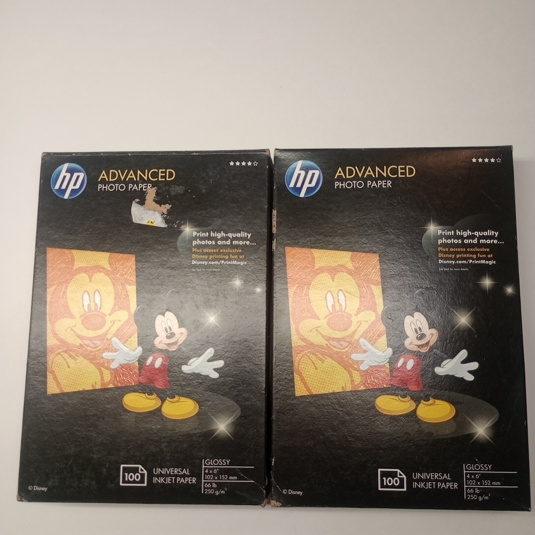 2 Packs – HP Q6638A Advanced 4 x 6 Sealed Photo Glossy Inkjet Paper(200 Sheets)