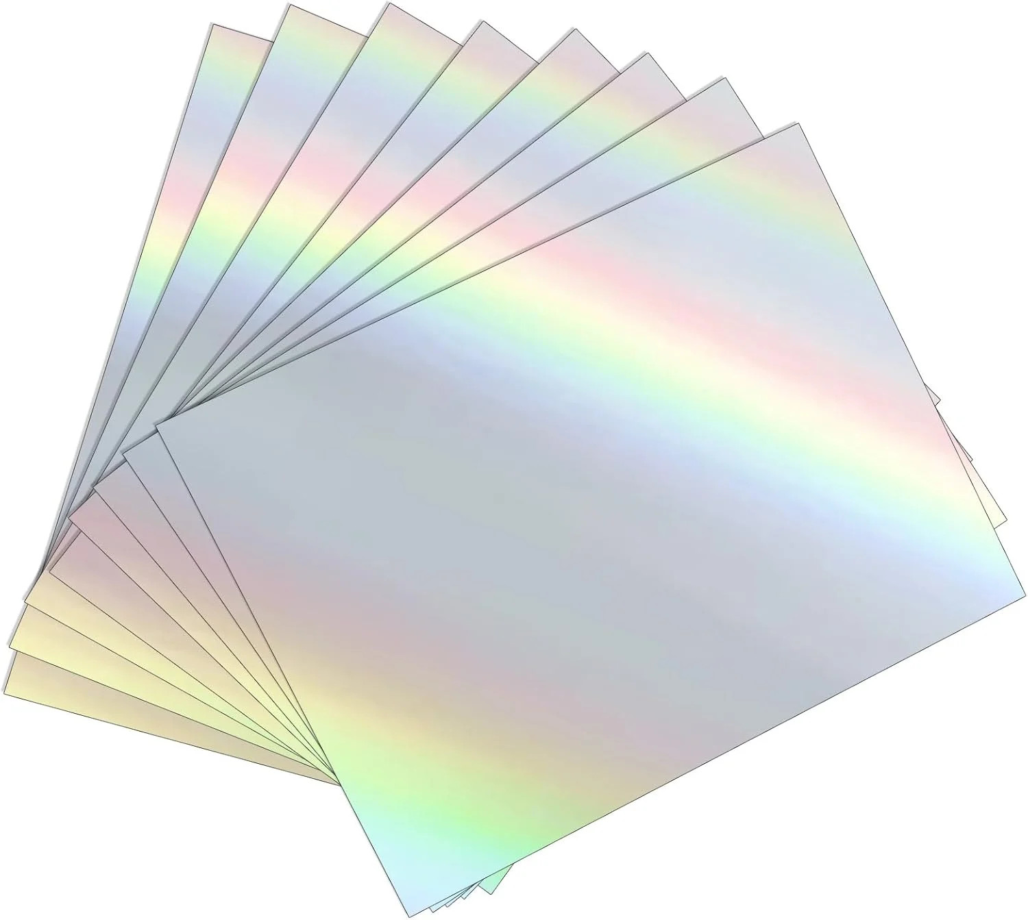 25 Sheets Holographic Sticker Paper 8.5×11 inch for Inkjet & Laser Printer, Prin