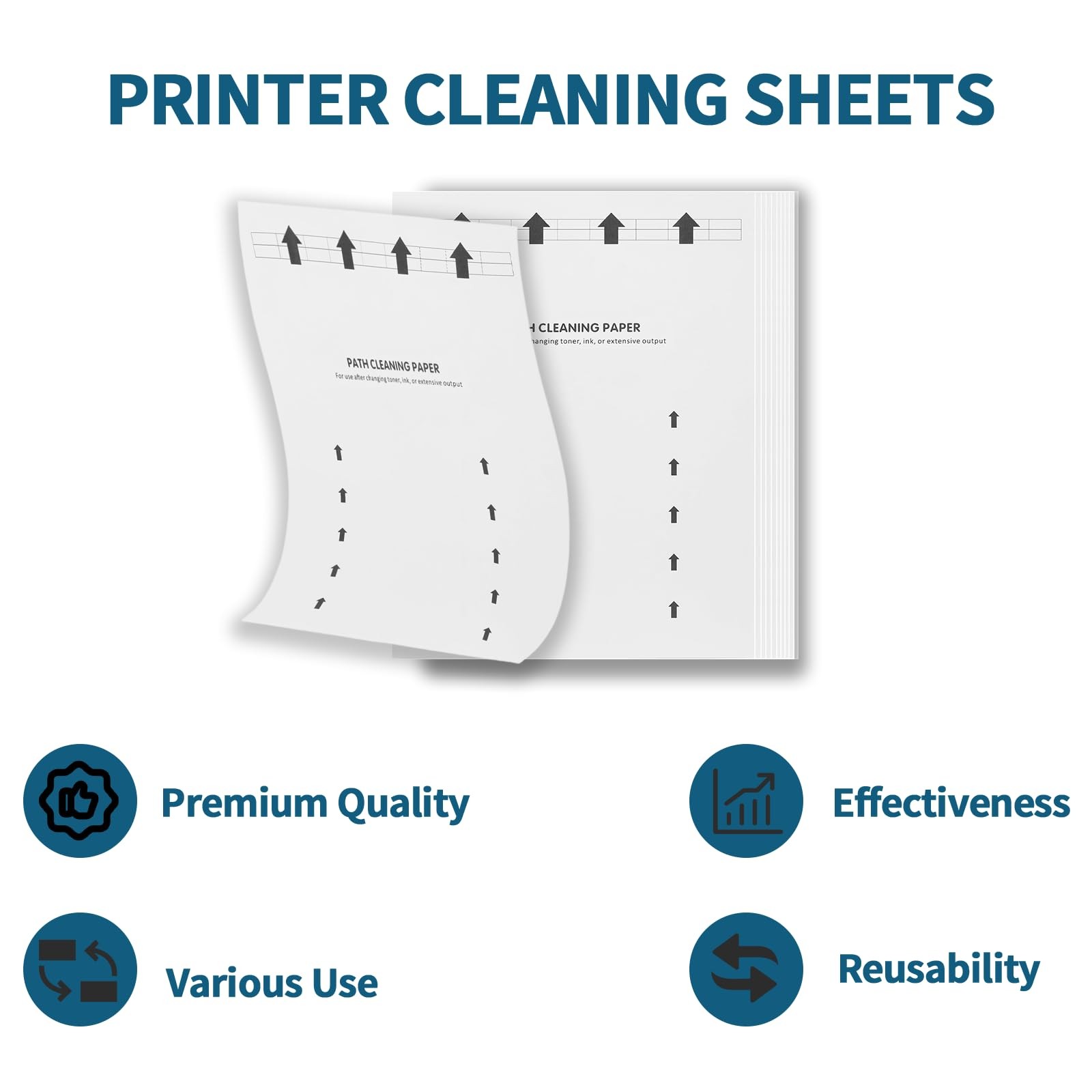 Printer Cleaning Sheets 18-Pack【Removes Ink,Dust,Dirt&Debris】8.5 x 11 Inches,…