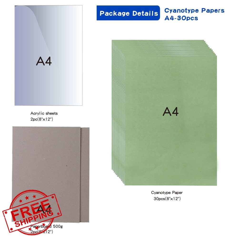 ACADOIT A4 30 Sheets Sun Print Paper