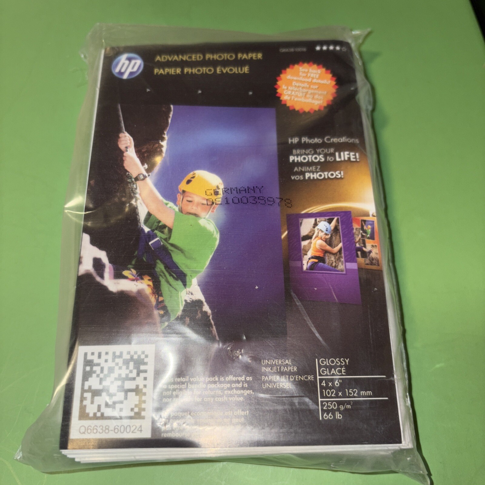 HP Advanced Photo Glossy Q6638A Paper 4×6 66lb All InkJet Printers