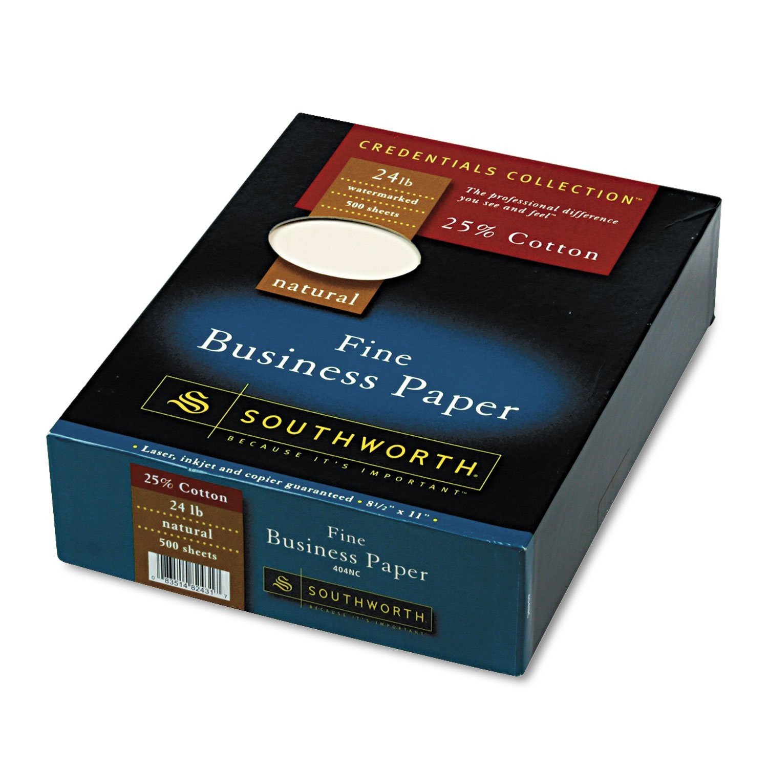 Southworth 404NC 25% Cotton Business Paper 8.5″ x 11″ (Pack of 1), Natural