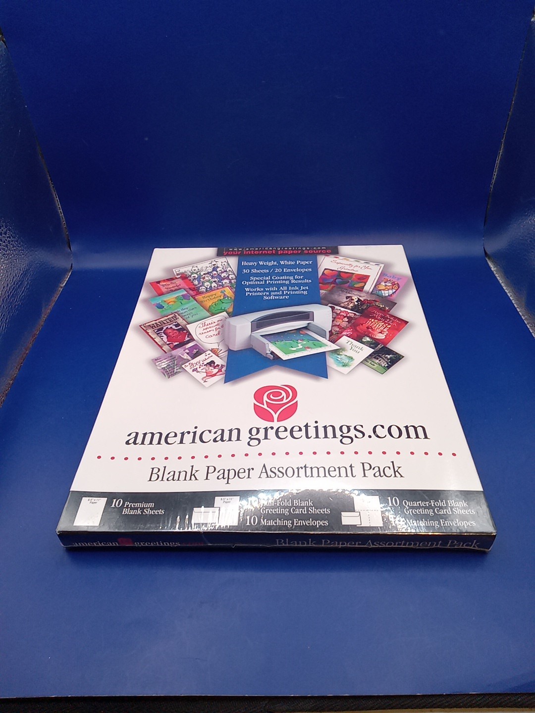American Greetings BLANK PAPER ASSORTMENT PACK “Greeting Card Set” Computer NEW