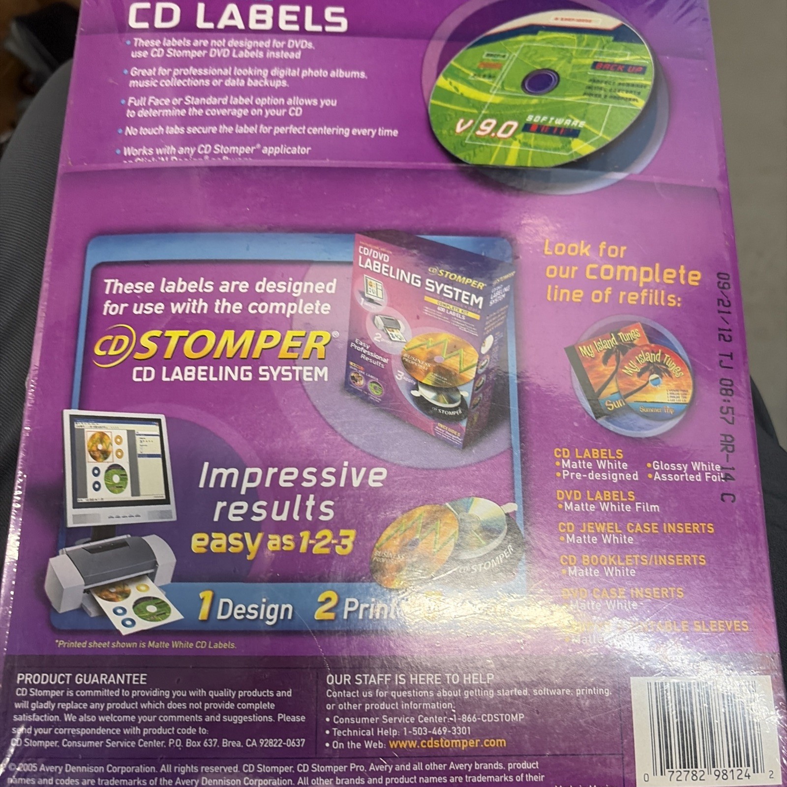 Matte White CD Labels Adhesive Printable Sticker Paper Inkjet Laser Print 200 Ct