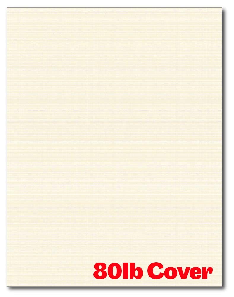 50 PCS Heavyweight Linen Textured Blank Thick Cardstock Paper Natural Print