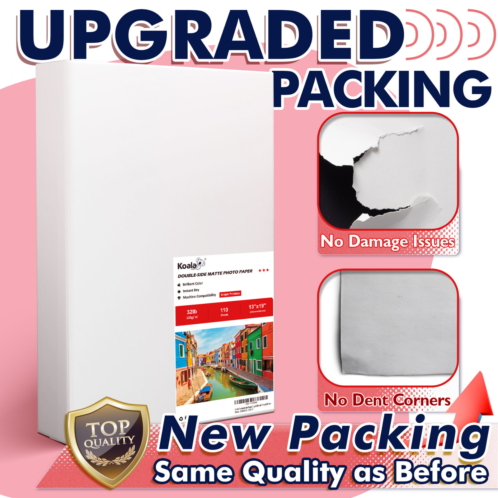 220 Sheets Koala Double Sided Matte Photo Printer Paper 13×19 32 lb Thin Inkjet