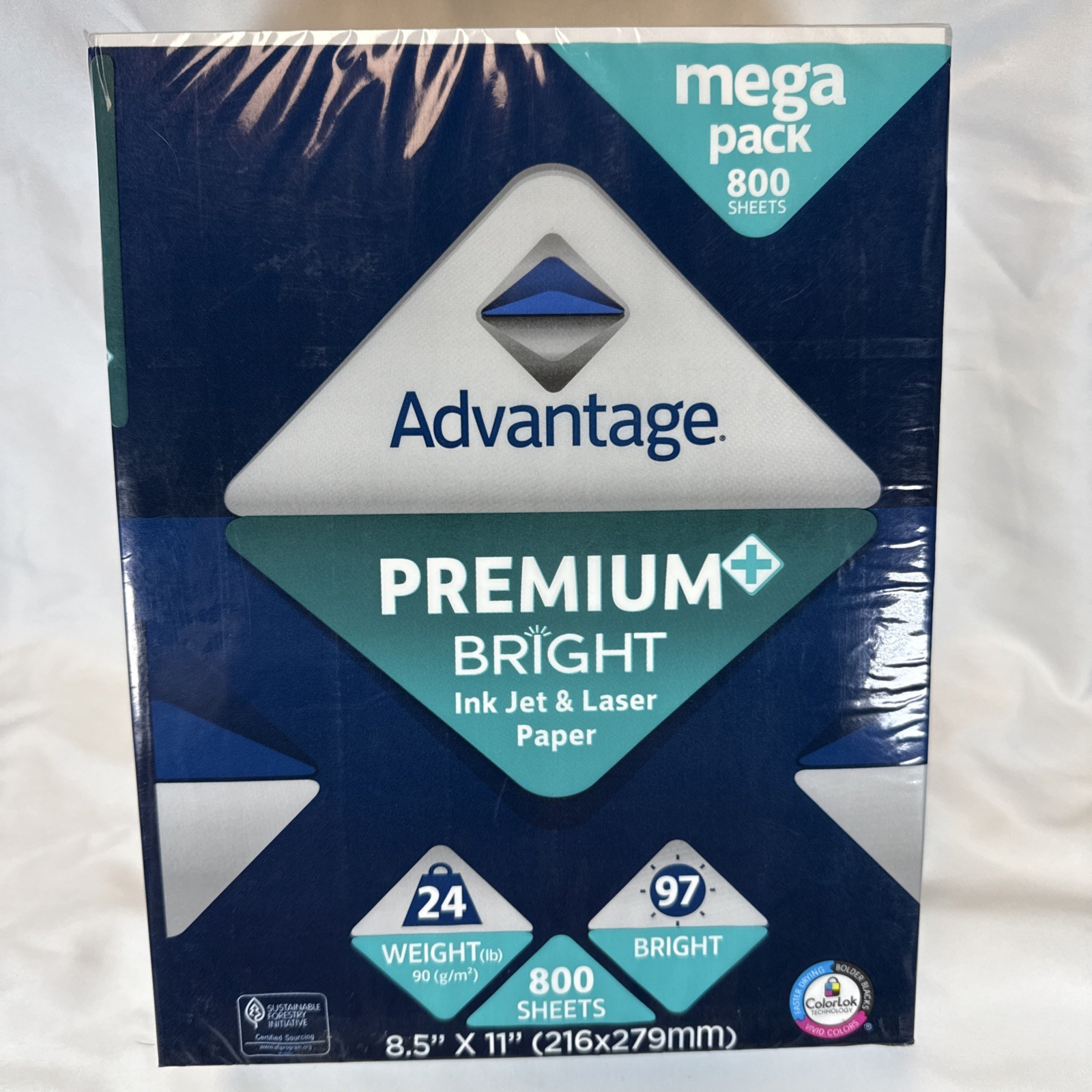 Advantage Premium 24 lb Bright Ink jet & Laser Paper, 800 Sheets 97 Color lol