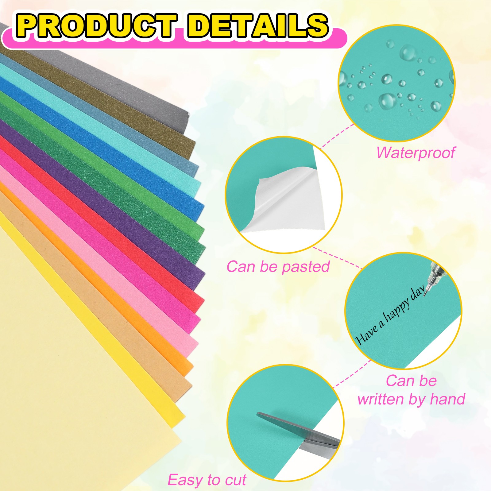40Pcs Full Sheet Label Sticker Paper, A4 Shipping Labels, Dark Blue