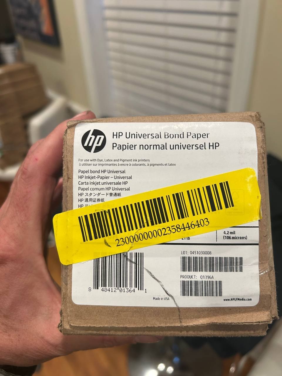 HP Q1396A Universal Bond Paper Roll 24″ x 150′ 80gsm DesignJet Wide Format