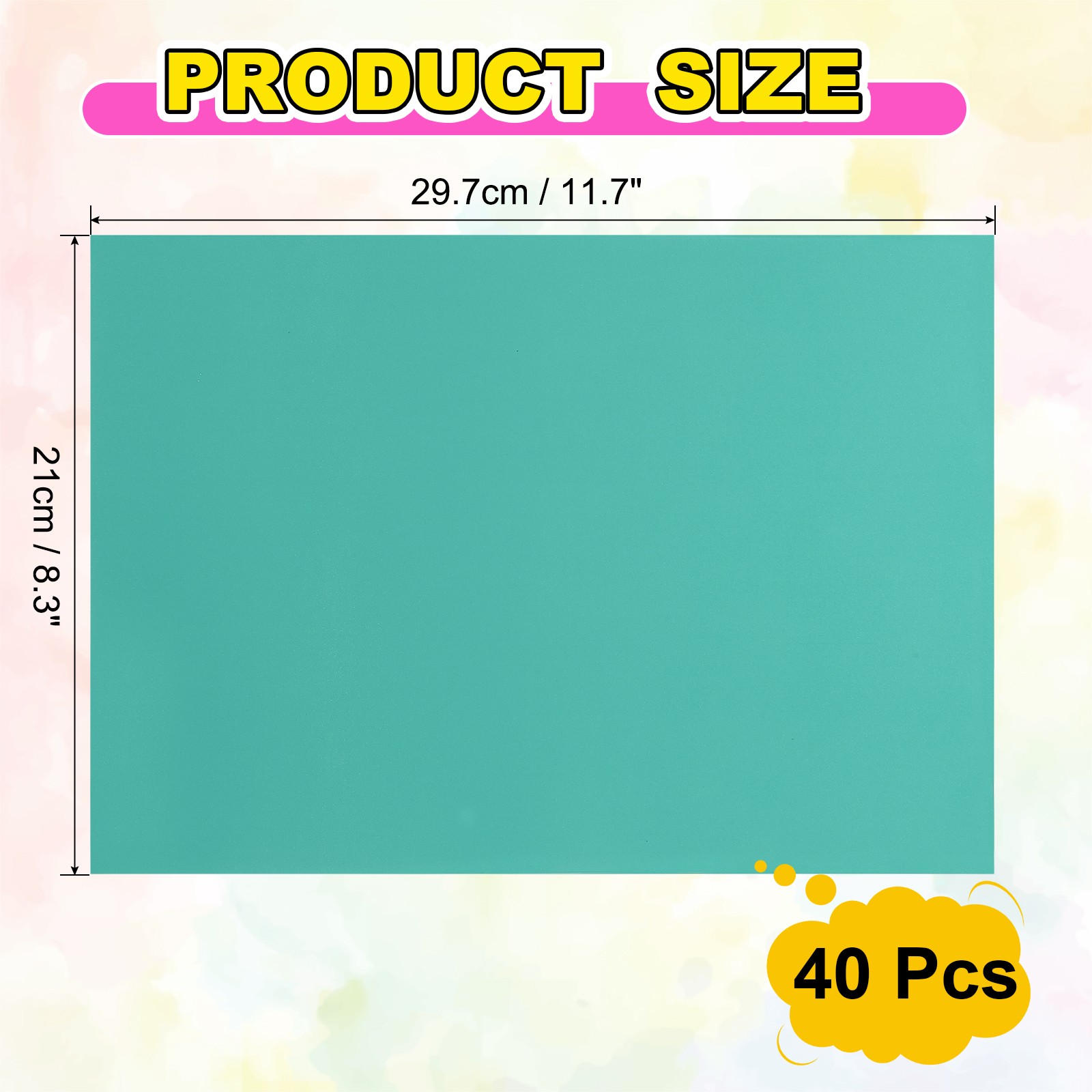 40Pcs Full Sheet Label Sticker Paper, A4 Shipping Labels, Dark Blue