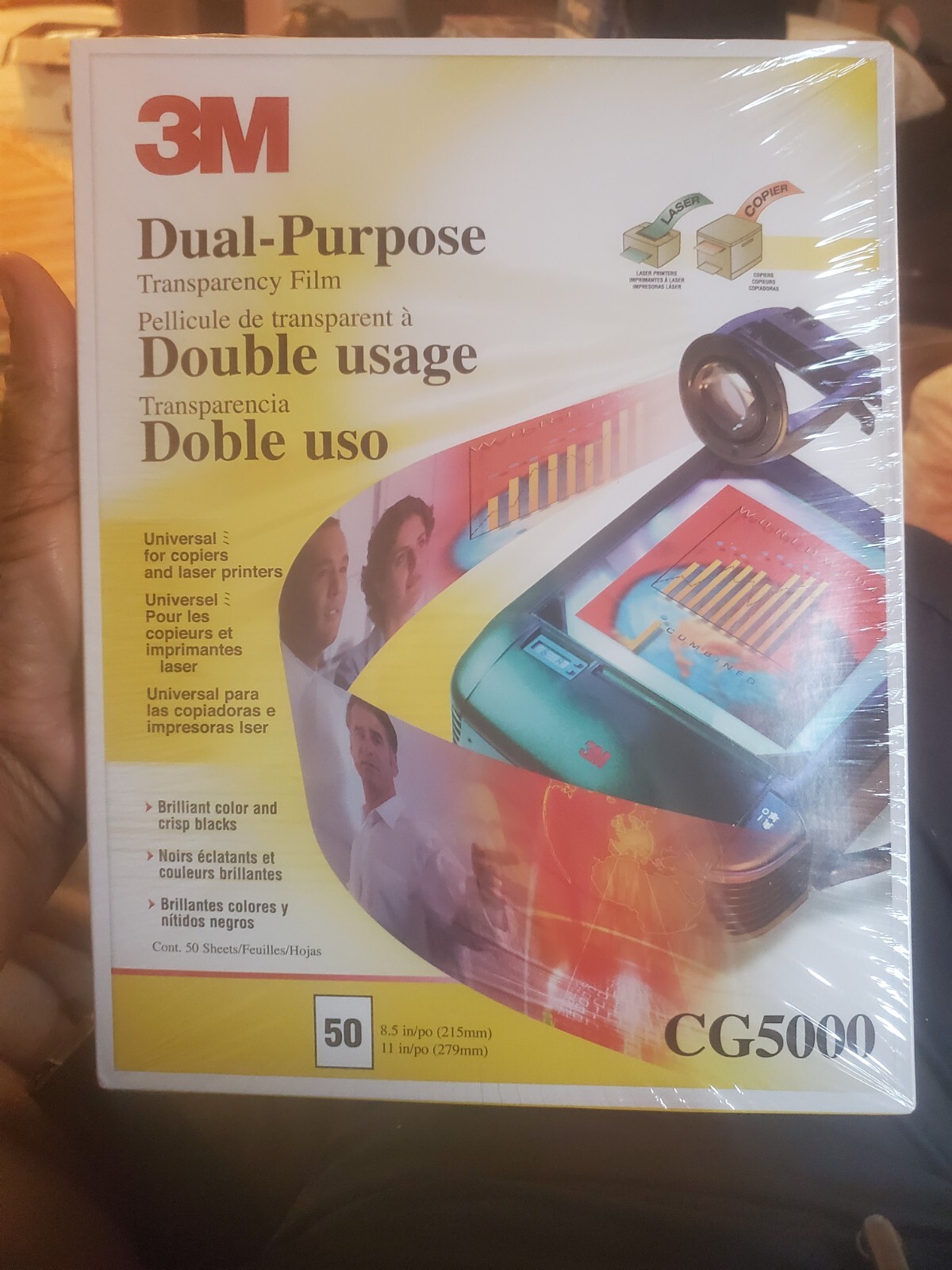New !3M CG5000 Multipurpose Transpareny Film Printer Paper. Double Usage.