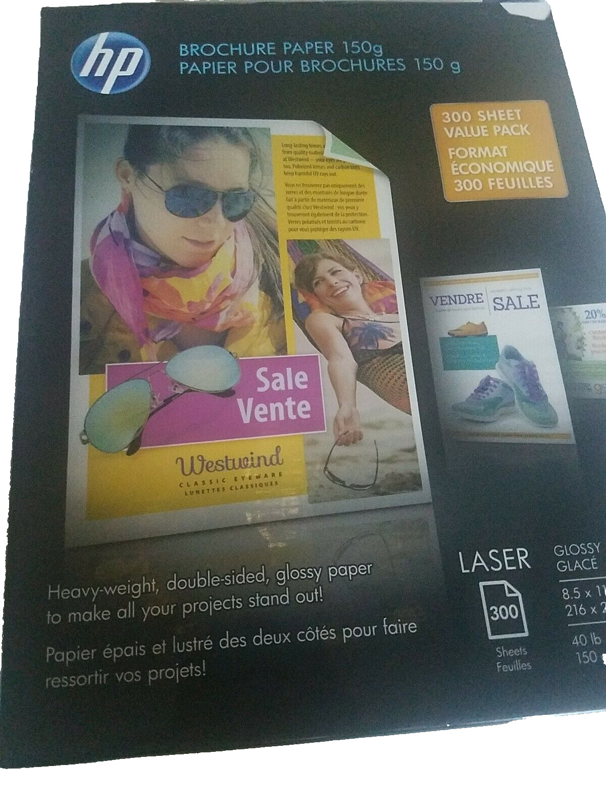 Hp Brochure Paper 8.5 11″ 216 X 279 300 Sheet Package-Excellent Paper