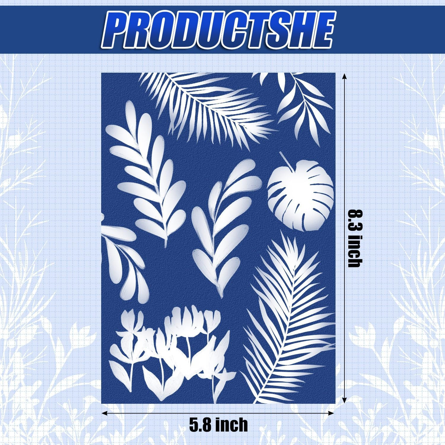 10 Pcs Sun Print Paper Kit Cyanotype Paper, A5 Cyanotype Paper with 1 Sheet Acry