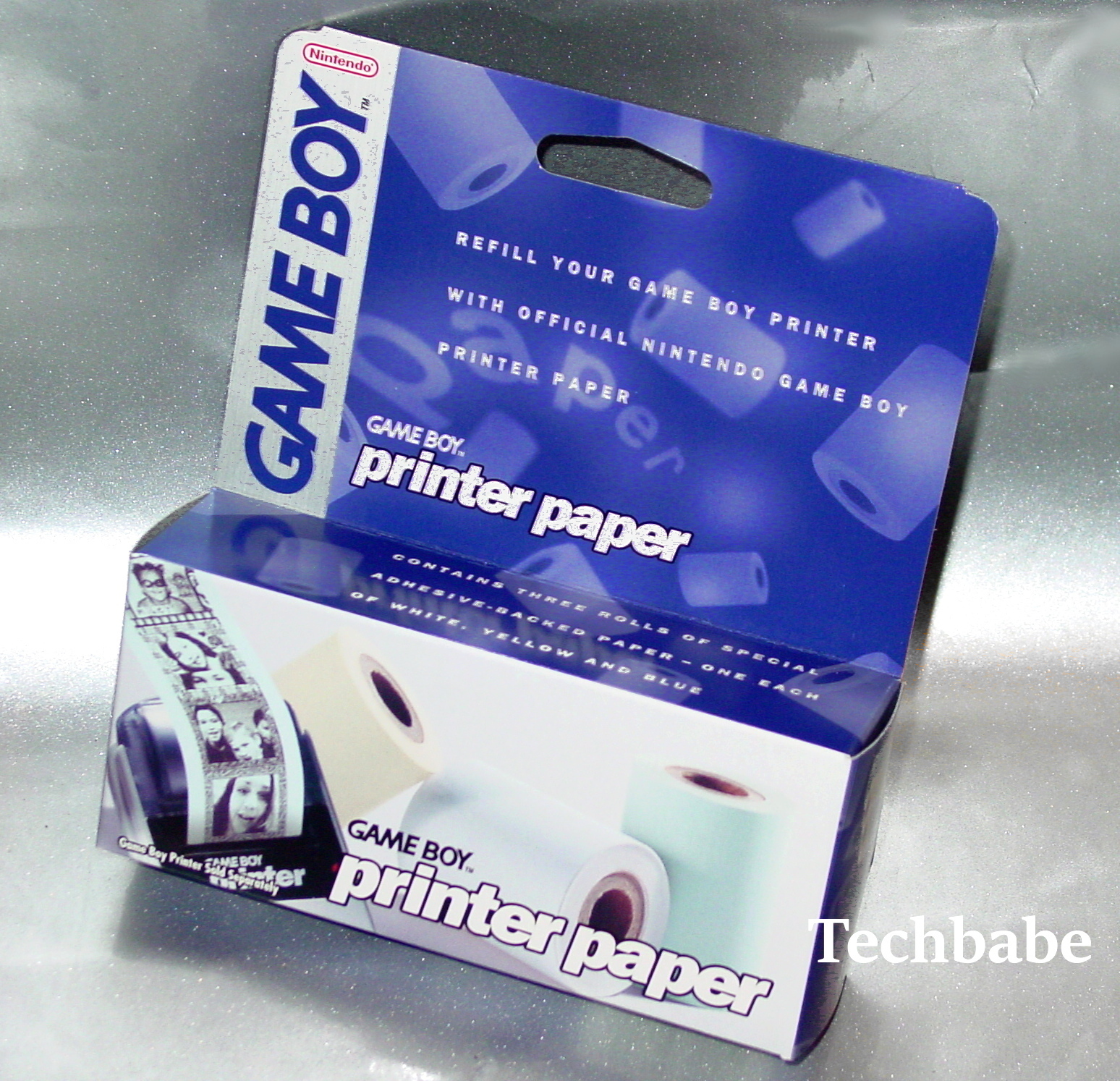 NEW Sealed Game boy Color PRINTER PAPER 3 ROLLS refill carton box by Nintendo