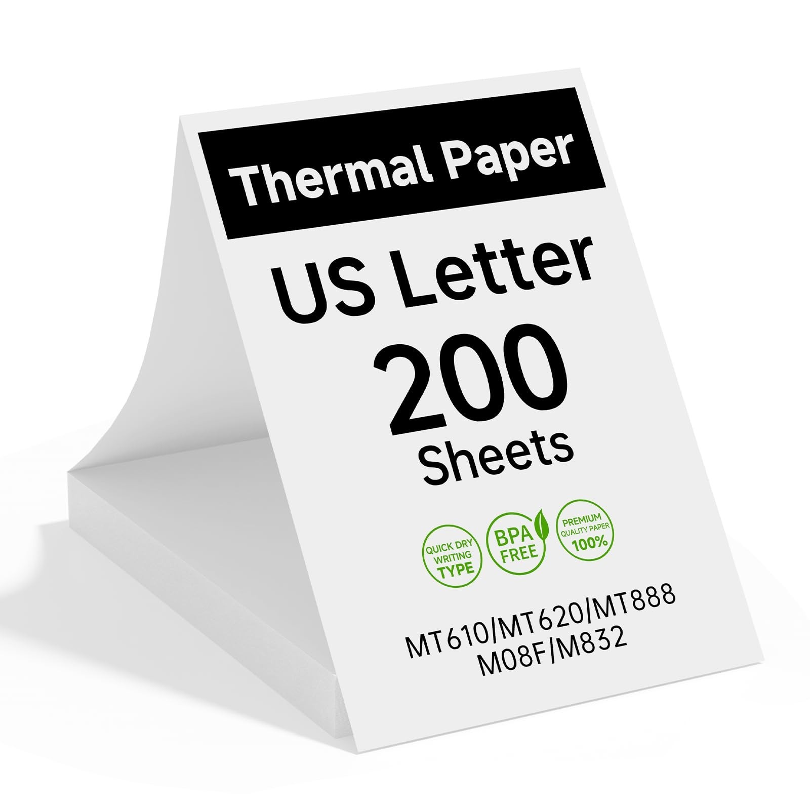 200 Sheets Thermal Printer Paper 8.5×11″ BPA-Free for Home & Business Use