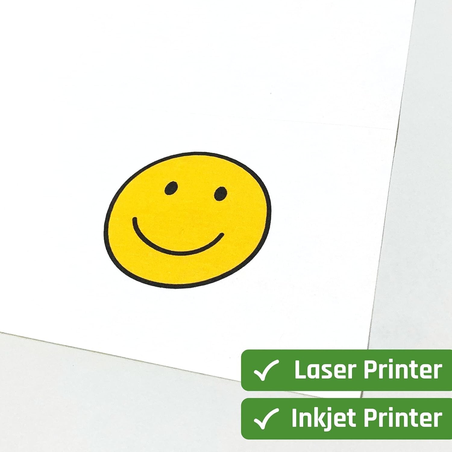 200 Sheets, Printable White Sticker Paper, Laser/Inkjet Printing – Matte, Let…