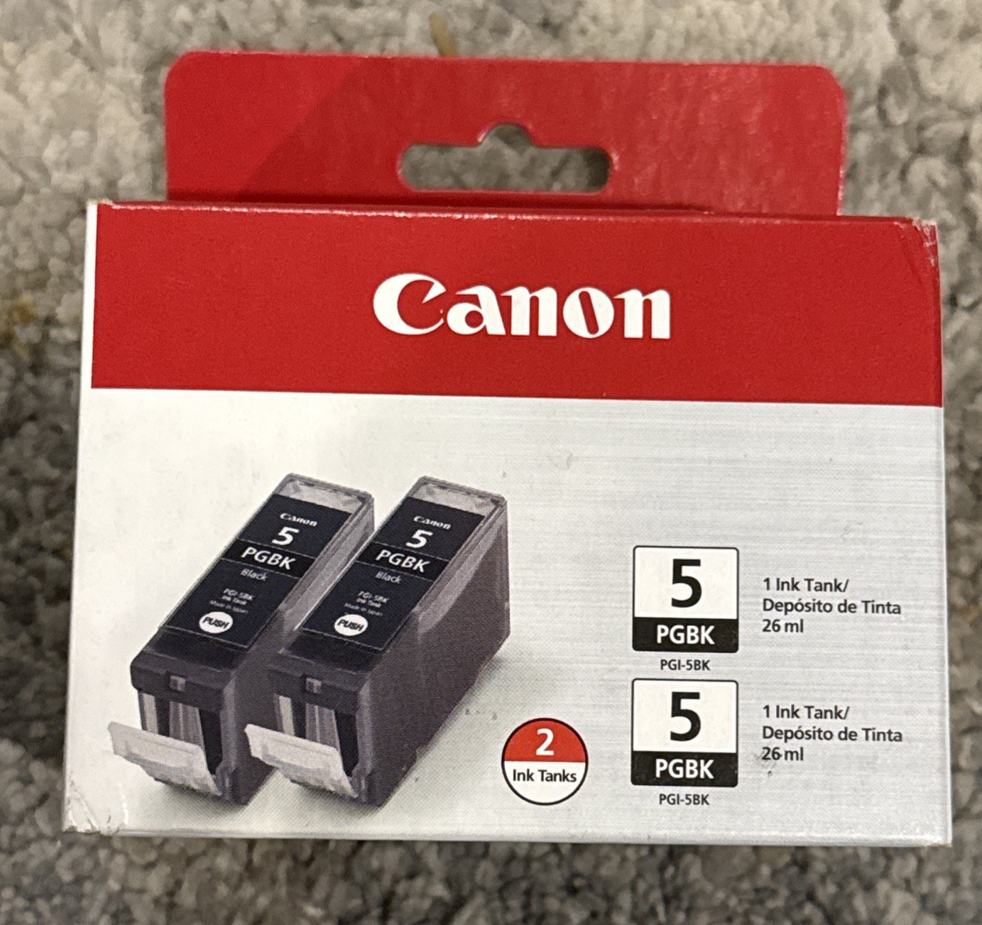 Canon 0628B009 PGI-5 Pigment Black Inkjet Ink Cartridge for the PIXMA
