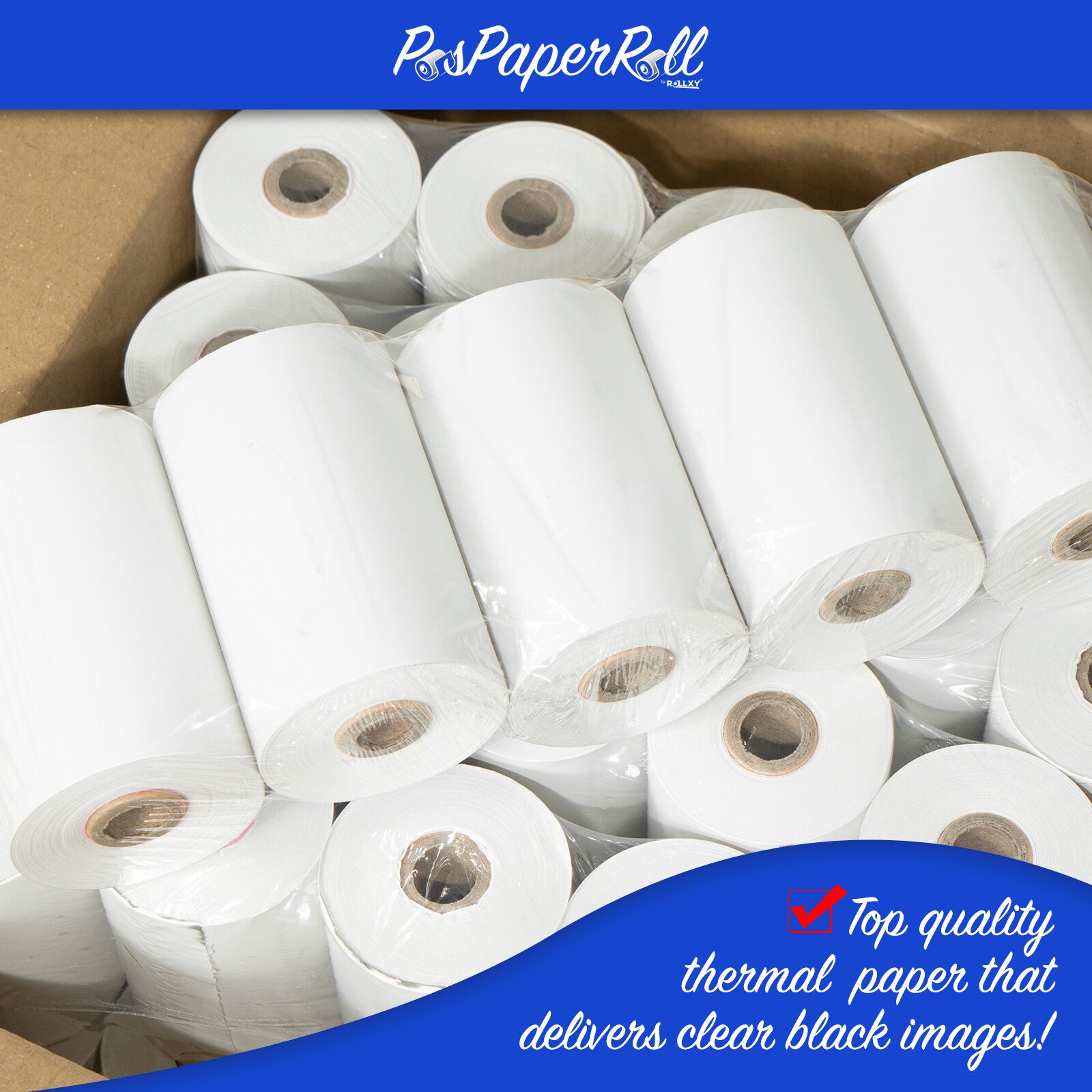 50 Roll 3 1/8″ x 119′ Thermal Cash Register Paper First Data FD100 FD200 FD300
