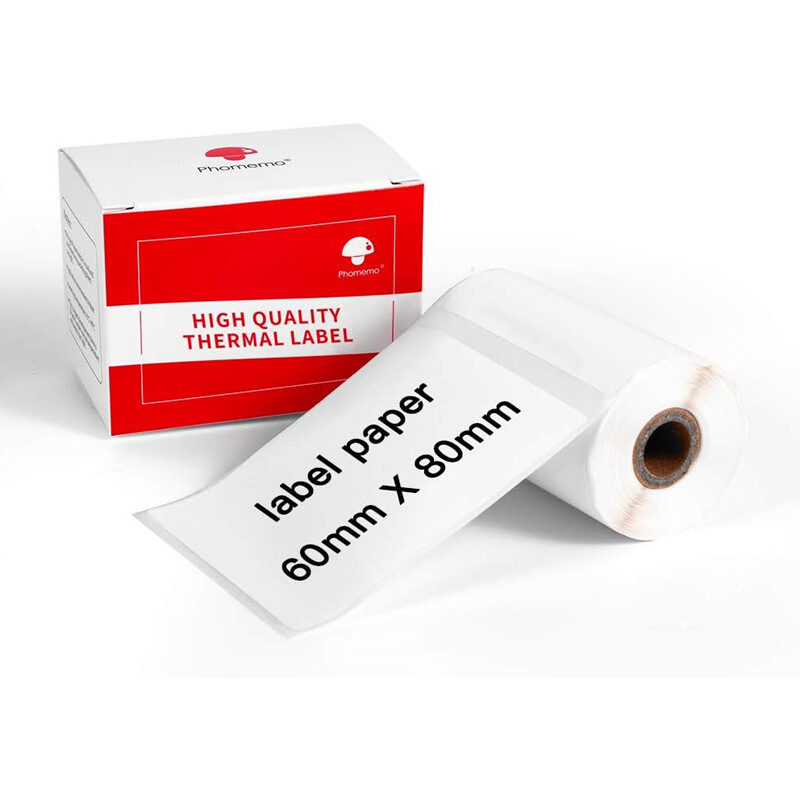 Square 60*80mm Self-Adhesive Thermal Label Paper for Phomemo M200/M220 Printer