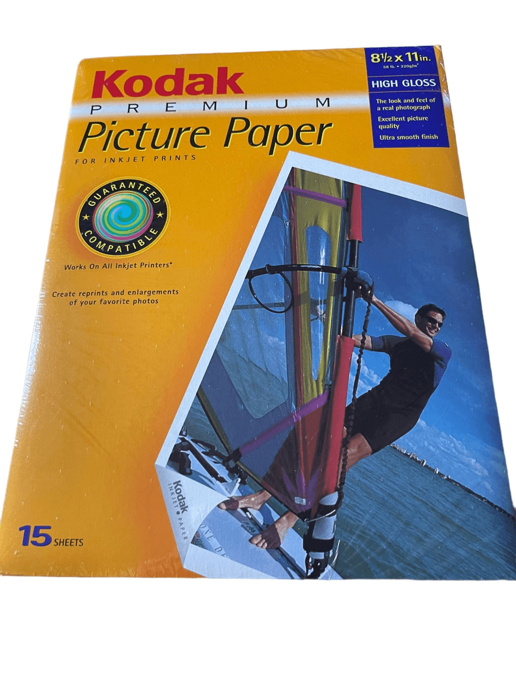 Kodak Premium Picture Paper 15 SheetsHeavy Weight High Gloss 8 1/2 X 11 8mil