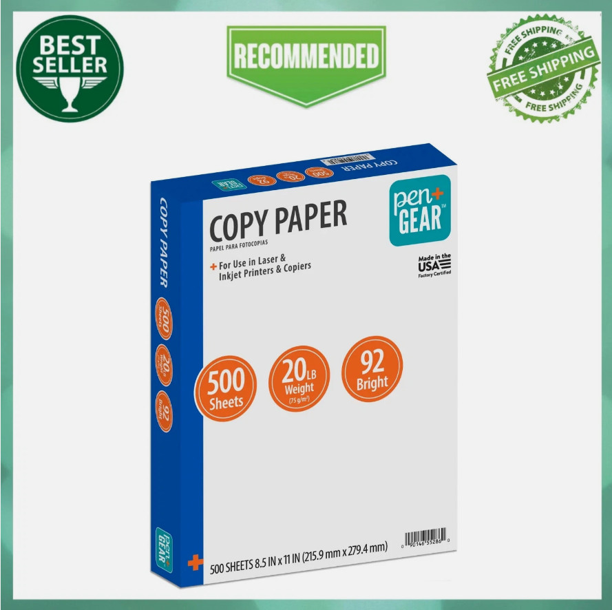 Copy Paper Case Printer Paper White 8.5″x11″ Letter Size, One Ream = 500 Sheets