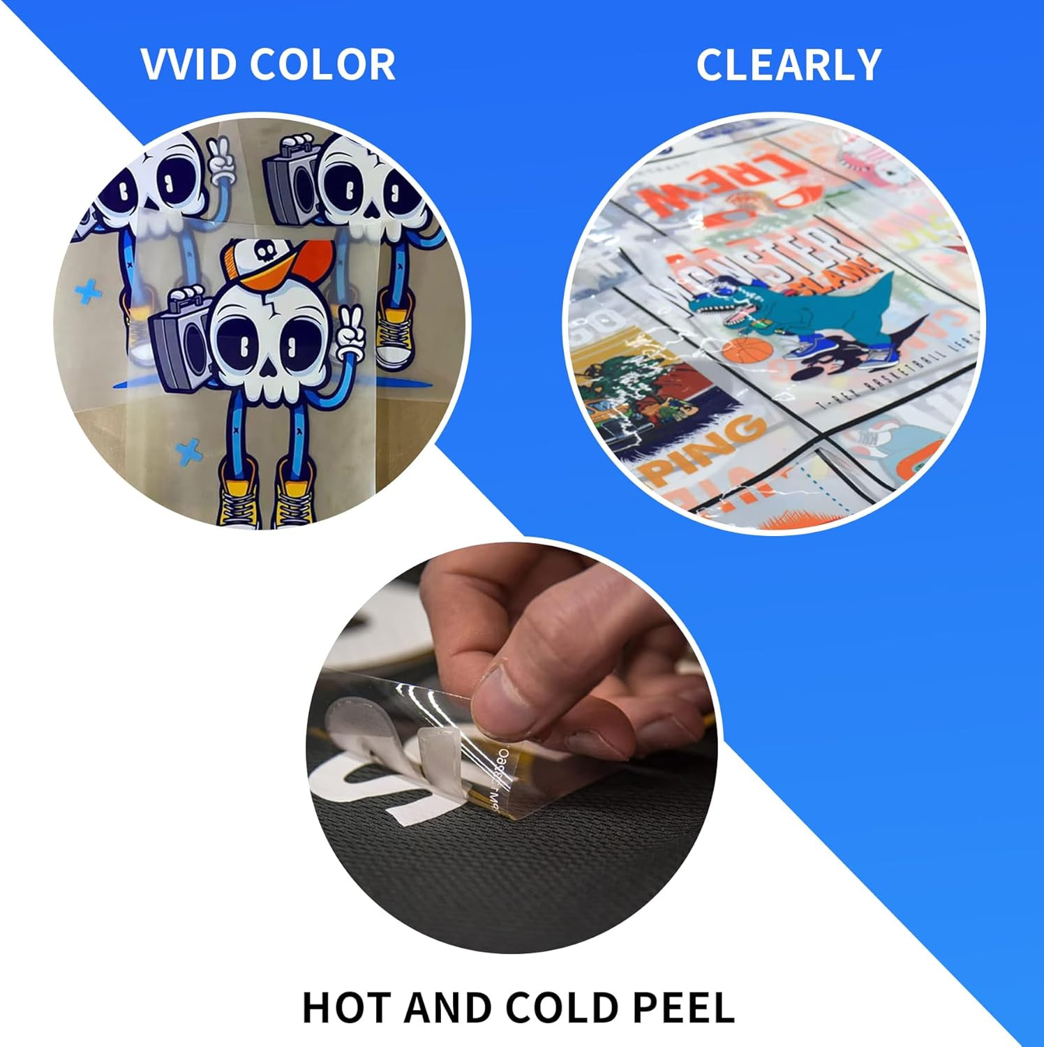 100 Sheets DTF Transfer Film Paper A4 Double Sided Thick Clear Pretreat Sheets,