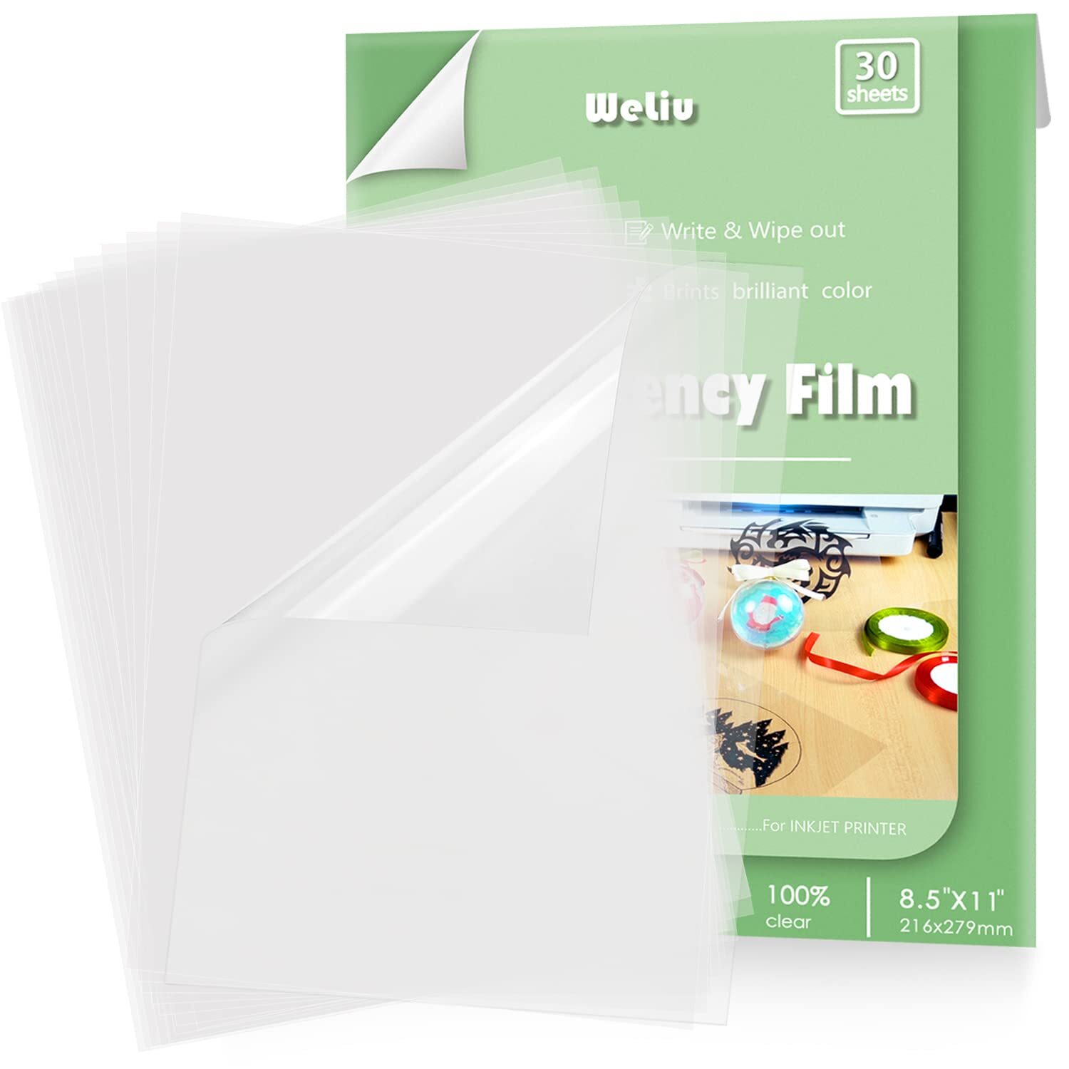 Transparency Film for Inkjet Printers 30 Sheets Transparency Paper Sheets for…