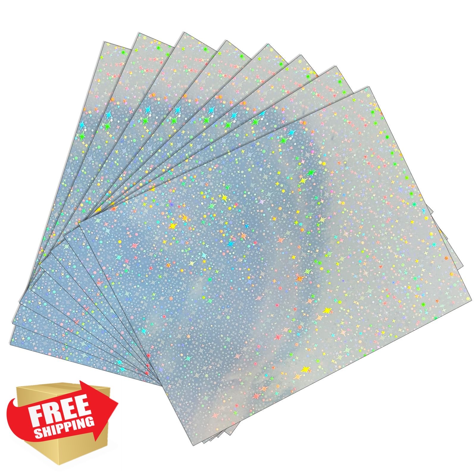 Holographic Sticker Paper 8.5×11 Inch Inkjet Laser