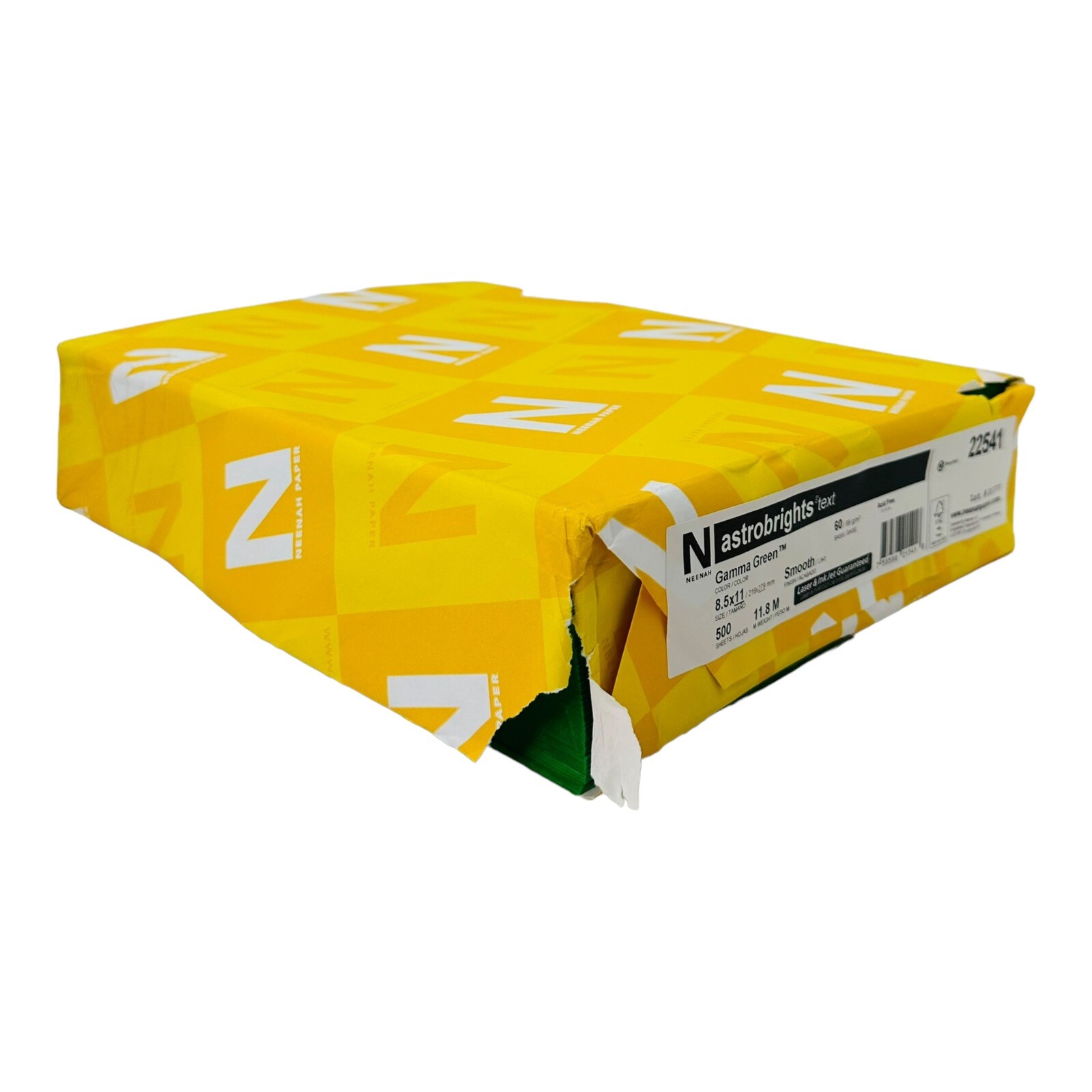500 Sheets Neenah Astrobrights Gamma Green Copy Paper Text 8.5″ x 11″ 24lb