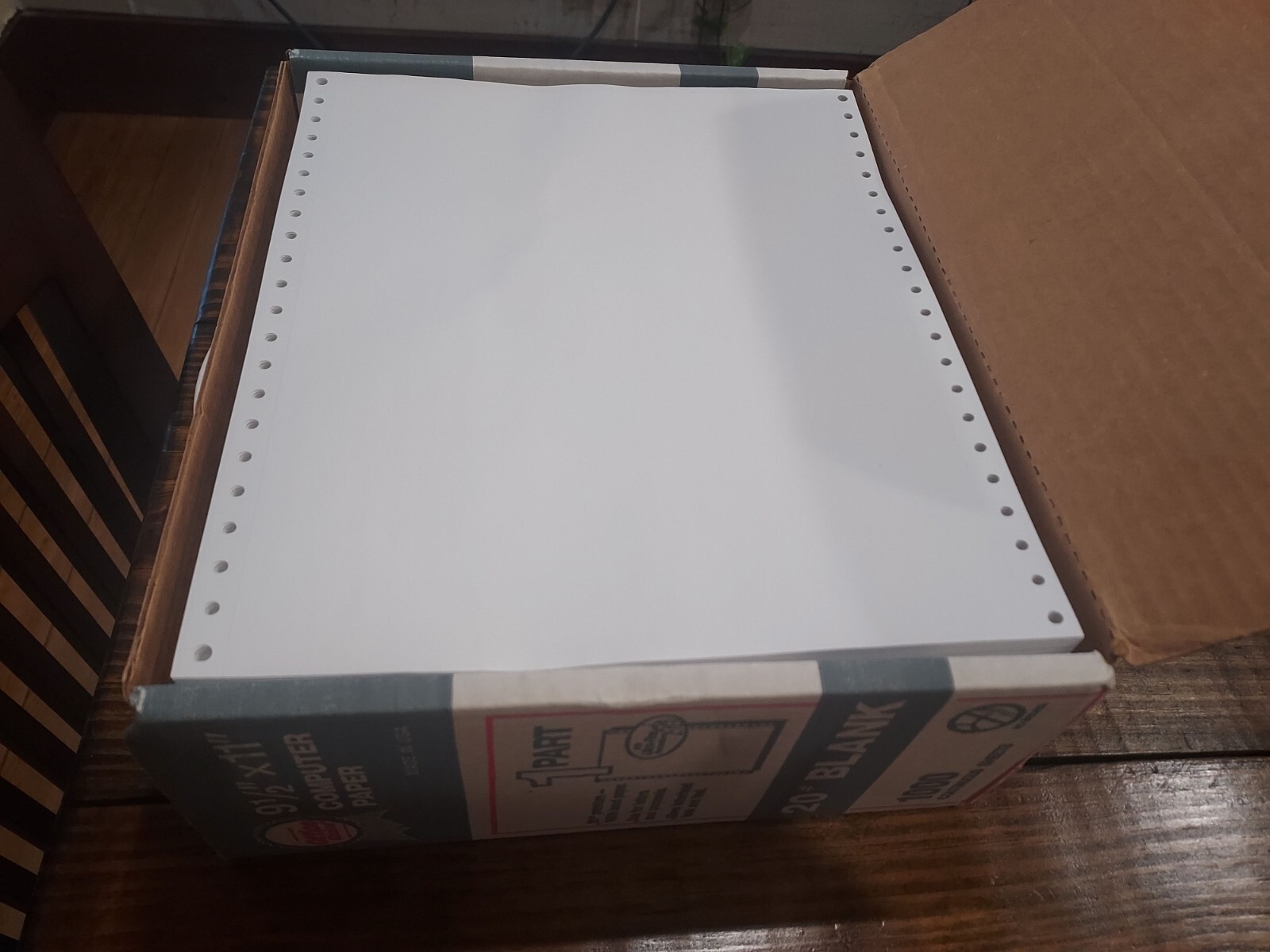 Office Choice 1000 Sheet Box Tractor Fed Clean Edge 9.5″ x 11″ Computer Paper
