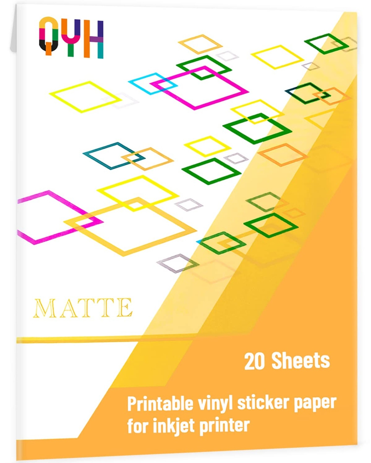 QYH Premium Printable Vinyl for Inkjet Printer-20 Matte Sticker Paper Waterpr…
