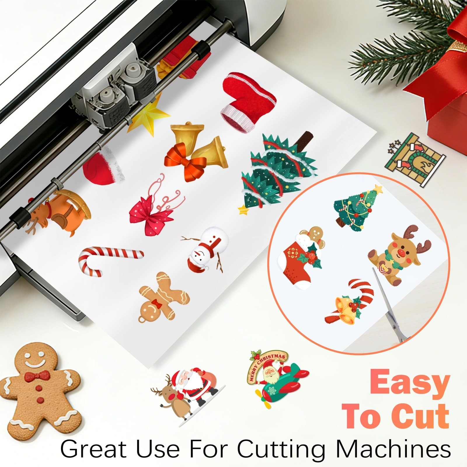 30 Sheets Premium Printable Vinyl Sticker, Vinyl Glossy White Waterproof Stic…
