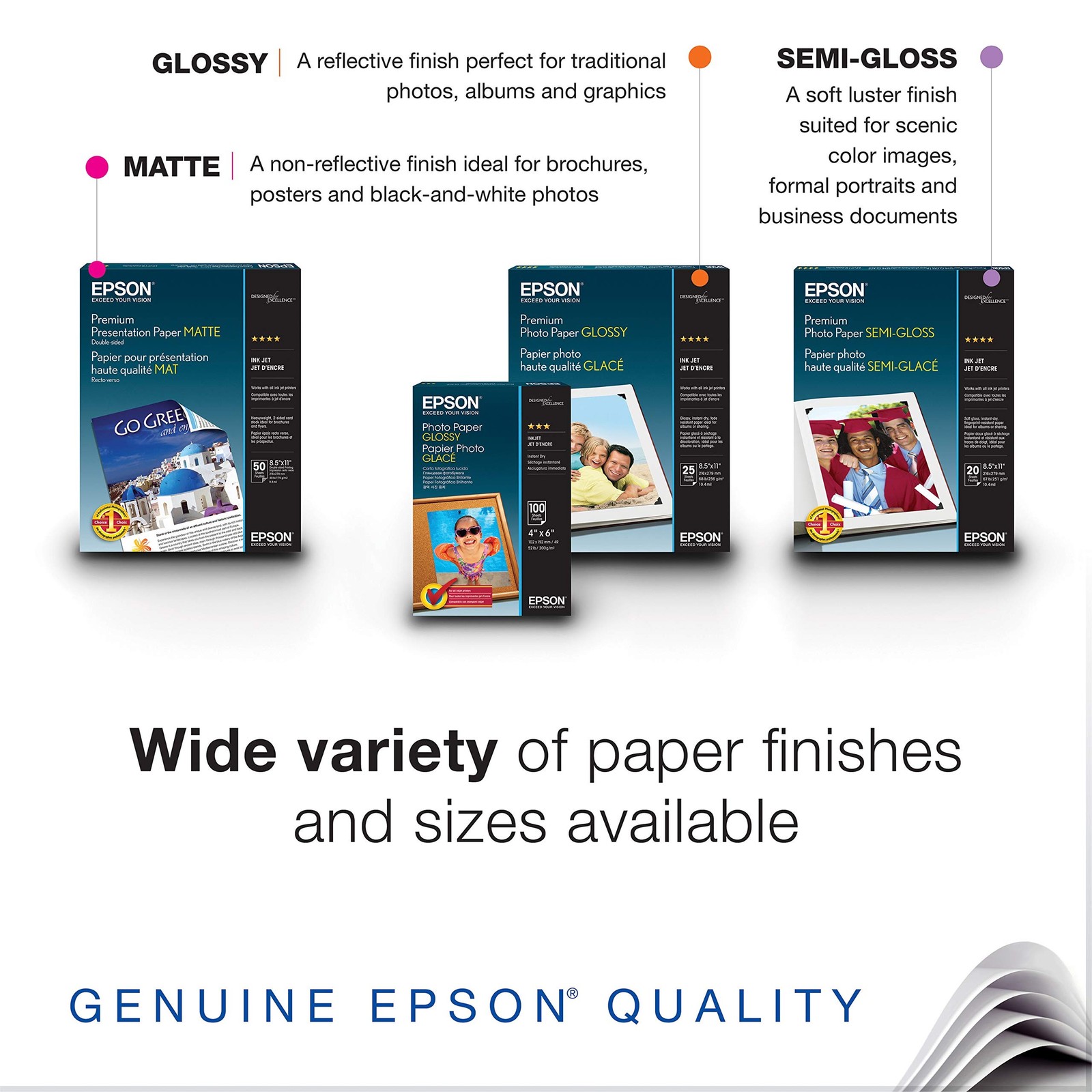Premium Presentation Paper MATTE (8.5×11″ Double-sided 50 Sheets) Bright White