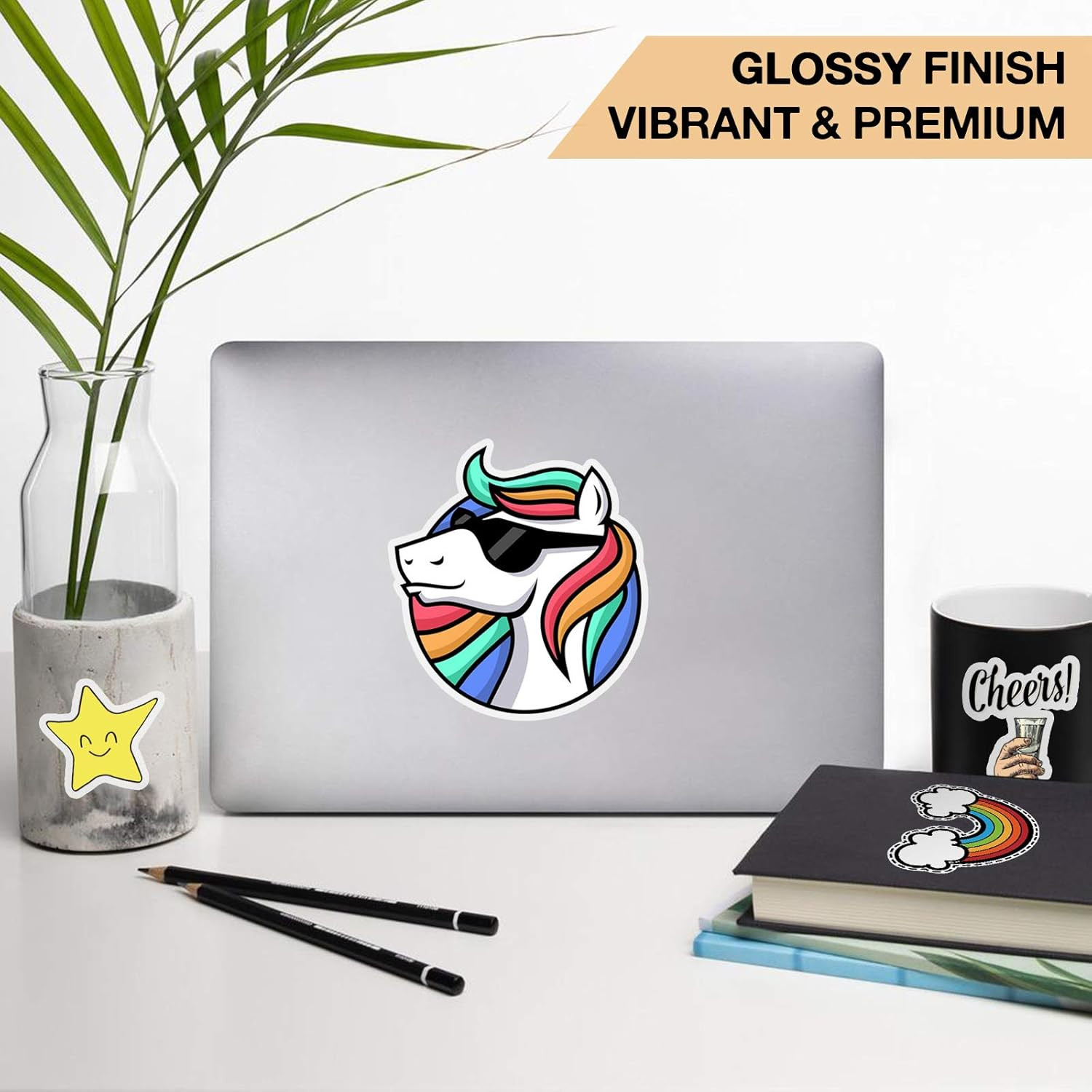 Printable Vinyl for Inkjet Printer & Laser Printer – 40 Pcs Glossy White Waterpr
